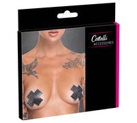 Cottelli - Black Rhinestone X Nipple Cover
