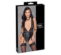 Cottelli Bondage - Lace Halter Bodysuit (Black)