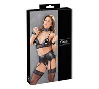 Cottelli Bondage - Lustrous Lace Lingerie Set (4-Piece)