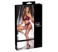 Cottelli Bondage Women Suspender Set Red/Silver M