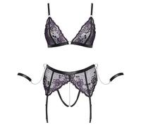 Cottelli Bondage Women's Bra Set Black/Purple XXL