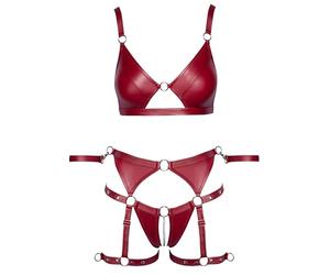 Cottelli Bondage Women's Bra Set Red XL