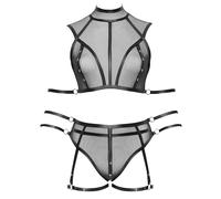 Cottelli Bondage Women's Top Set Black 3XL