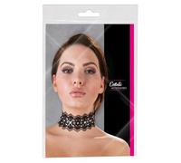 Cottelli - Pearl & Rhinestone Lace Choker (Black)