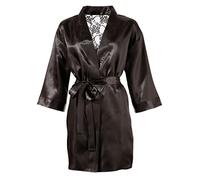 Cottelli - Satin-Lace Short Robe (Black) - L/XL