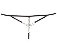 Cottelli - Women's Sparkly Minimal Thong (Black)