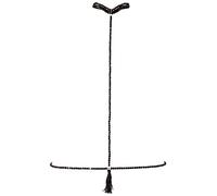 Cottelli Collection Small/Large Black Collar with Bikini Chain