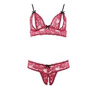 Cottelli Collection Women's 22124473041 Lingerie Set, Large, Red (Rosso 001), 28 (Size