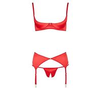 Cottelli Collection Women's 22209623321 Cottelli Collection Shelf Bra Set red Sexy Lingerie for women, (Rosso 001), 14 16 Manufacturer size 80 C M UK