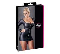 Cottelli Collection Women's 27158721031 Cottelli Collection Sexy Lingerie Girls Dresses Dress with a Sparkly Zip Medium, Black (Nero 001), M UK