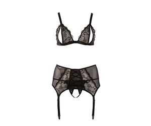 Cottelli Collection X-Large Suspender Bra Set for Plus Size