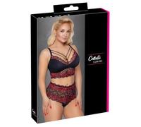 Cottelli Curves Bra and Briefs-22139741081 Black 4XL