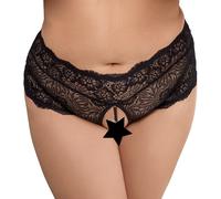 Cottelli Curves Panties With Pearl Chain Black