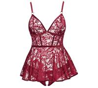 Cottelli Curves Women Set Bordeaux 3XL