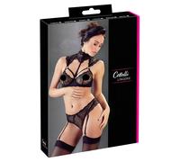 Cottelli - Lace Bra Set with Collar (Black)