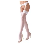 Cottelli - Lace Stockings (White) - 4/XL