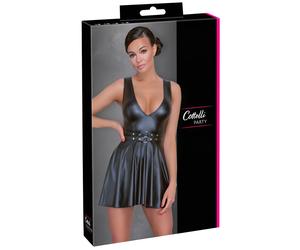 Cottelli - Layered Dress with Belt (Black) - M
