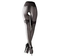 Cottelli - Exclusive Patterned Open Stockings (Black) - 4