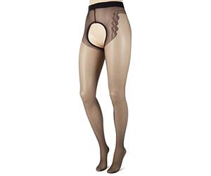 Cottelli Legwear Women's Crotchless Tights Black 5