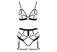 Cottelli Lingerie Women's Bra Set Open Black L
