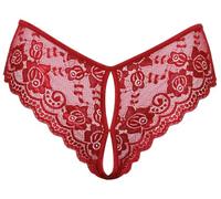 Cottelli Lingerie Women's Crotchless Panty red S Red S