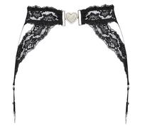 Cottelli Lingerie Women's Suspender Belt Heart Black S/M