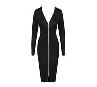 COTTELLI Long Sleeve Dress - Elegant Long Sleeve Dress, Black in XL