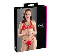 Cottelli - Open Lace Bra Set (Red) - L