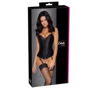 Cottelli PARTY Sexy Corsets and Bustiers in Leather, Latex or Varnished Black S