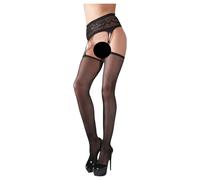 Cottelli - Patterned Fishnet Stockings (Black)