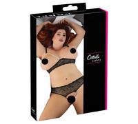 Cottelli Plus Size - Beaded Bra Set (Black)