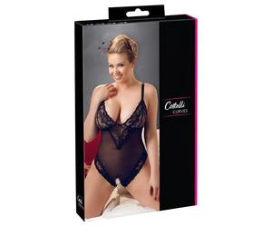 Cottelli Plus Size - Black Lace Bodysuit - XXL