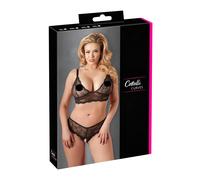 Cottelli Plus Size - Lace Lingerie Set (Black) - XXXL