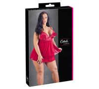 Cottelli Plus Size - Lacy, Flowy Babydoll (Red) - 2XL