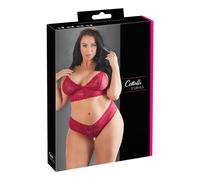Cottelli Plus Size - Soft Lace Bra Set (Red)