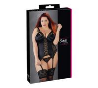 Cottelli Plus Size - Versatile Garter Top (Black) - 2XL