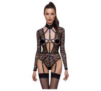 Cottelli - Sheer Strappy Bodysuit (Black)