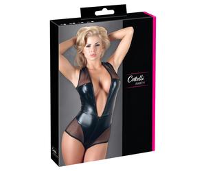 Cottelli - Shimmering Mesh Bodysuit (Black) - M