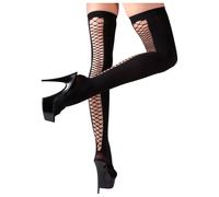 Cottelli - thigh-high self-supporting fishnet stockings (black) - S/M