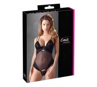 Cottelli - Velvet Adjustable Bodysuit (Black) - 80C/M