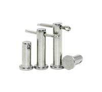 Cotter Pin Set, 304 Stainless Steel Cylindrical Positioning Pin with Hole, Flat Head Shaft Pin M3 M4 M5 M6 M8 M10 M12 M14 M16 M20(M8 (5 Set),40mm)