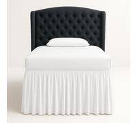 Cottingon Dorm Bed Skirt Twin XL 36" with Split Corners, 100% Microfiber Soft and Stylish, College Room Essential, Extra Long Dust Ruffle for Extended Beds, White