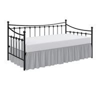 Cottington Lane Daybed Skirt with Split Corners Twin Size Gather Dust Ruffle Bedskirt 16 Inch Drop, Premium Hotel Quality Brushed Microfiber, Classic Platform Fit, Light Grey