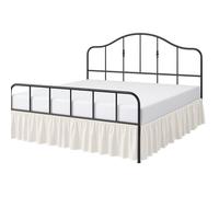 Cottington Lane Ruffled Bed Skirt Full Size with Split Corner, Brushed Microfiber Hotel Quality Ivory Dust Ruffle, 15 Inch Drop Gathered Bedskirt, Soft and Stylish, Shrinkage and Fade Resistant