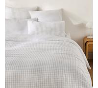 Cotto Duvet Cover in Cotton Muslin Blue/White