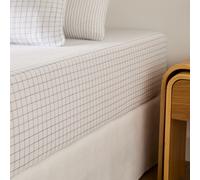 Cotto Fitted Sheet in Cotton Muslin with 30cm Flap Blue/White