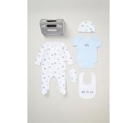Cotton 5-Piece Baby Gift Set Rock a Bye Baby Baby Blue 0-3 m