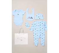 Cotton 5-Piece Baby Gift Set Rock a Bye Baby Baby Blue 3-6 m