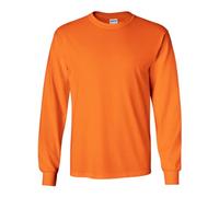 Cotton 6 oz. Long-Sleeve T-Shirt (G240), (Safety Orange), Large