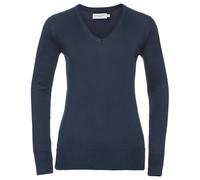 Cotton Acrylic V Neck Sweatshirt Russell Collection Navy 10